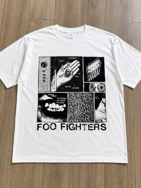 Foo Fighters I Got Caught In The Echo Graphic T-Shirt White